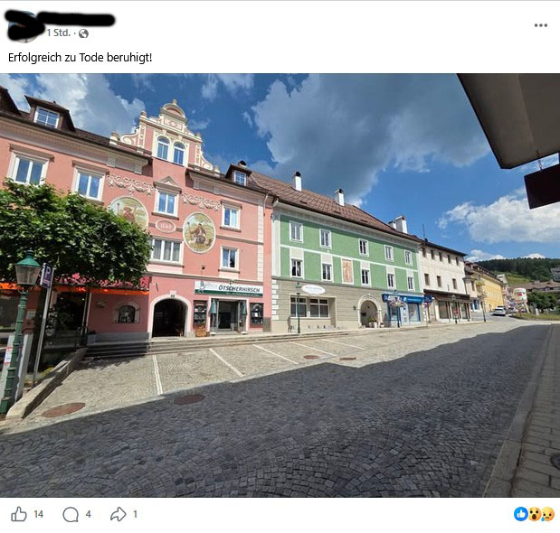 Reaktionen aus er Bevölkerung - Screenshot aus Facebook